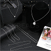 12Pcs Classic Plain 304 Stainless Steel Round Snake Chain Necklaces Set NJEW-SC0001-18-4