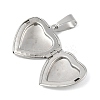 304 Stainless Steel Rhinestone Locket Pendants STAS-U040-17P-2