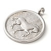 Non-Tarnish 304 Stainless Steel Pendants STAS-C086-06D-P-2