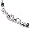 304 Stainless Steel Enamel Ball Chains Bracelets for Women BJEW-JB09866-4