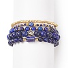 5Pcs 5 Style Natural Lapis Lazuli(Dyed) & Synthetic Hematite & Seed Beaded Stretch Bracelets Set BJEW-JB08831-1