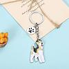 WEWAYSMILE Dog Keychain Car Keychain Pet Pendant Key-Ring Lovely Dog Key-ring Portable Metal Keychain Gift for Pet Lover Birthday Puppy Theme Party Supplies (Terrier) JX803A-7