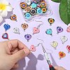 44Pcs 22 Colors Alloy Enamel Connector Charms ENAM-CJ0006-64-5