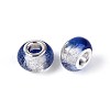 Transparent Resin Rondelle European Beads RESI-N044-02C-2