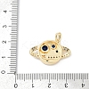 Brass Micro Pave Clear Cubic Zirconia Pendants KK-R213-19G-3