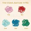 70Pcs 5 Colors 430 Stainless Steel Kitten Pendants STAS-UN0027-01-4