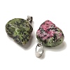 Dyed Natural Marble Pendants G-Z067-02P-08-3