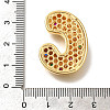 Brass Cubic Zirconia Pendants KK-M295-13G-C-3