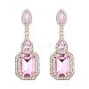 Brass Rhinestone Dangle Stud Earrings FS-WG9D6B6-08-1