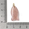Natural Strawberry Quartz Pendants X-G-A297-01G-08-3