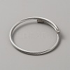 304 Stainless Steel Round Rope Chain Cuff Bangle for Women LS-BJEW-WH0020-36P-2