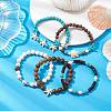 10Pcs 10 Styles Synthetic Turquoise & Coconut & Wood Beaded Stretch Bracelet Sets BJEW-JB10719-2
