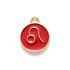 Alloy Enamel Pendants X-ENAM-S124-01A-07G-2