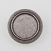 Vintage Alloy Brooch Cabochon Bezel Settings PALLOY-O038-20AS-2