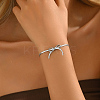 Non-Tarnish 201 Stainless Steel Herringbone Chain Bracelets AO9100-2-1