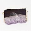 Natural Druzy Amethyst Links connectors G-G895-12G-2