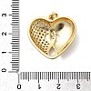 Brass Micro Pave Clear Cubic Zirconia Pendants KK-H519-14B-GP-3