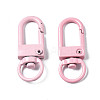Spray Painted Eco-Friendly Alloy Swivel Snap Hooks Clasps PALLOY-T080-02K-NR-2