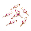 Eco-Friendly Alloy Enamel Pendants ENAM-T011-84-NR-4