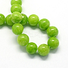 Natural Dyed Yellow Jade Gemstone Bead Strands G-R271-6mm-Y12-1