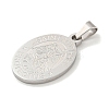 Non-Tarnish 304 Stainless Steel Pendants STAS-C102-09C-P-2
