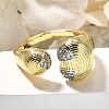 Brass Micro Pave Clear Cubic Zirconia Cuff Rings RJEW-U035-04GP-2