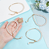   4Pcs 2 Styles Plastic Pearl Beaded Anklets Set AJEW-PH0011-64-3