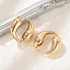 Brass Hoop Earrings for Women EJEW-U041-09G-1