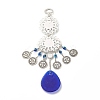 Teardrop Glass Turkish Blue Evil Eye Pendant Decoration LS-HJEW-I008-03AS-5