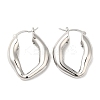 Rack Plating Brass Hoop Earrings for Women EJEW-Q770-17P-1
