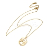 Brass Clear Cubic Zirconia Pendant Necklaces for Women LS-NJEW-B121-01G-04-4