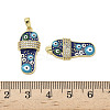 Brass Micro Pave Cubic Zirconia Pendants KK-H076-12G-3