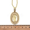 Brass Cubic Zirconia Pendant Necklaces for Women NJEW-U034-01C-G-5