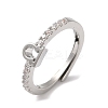 Rack Plating Brass Clear Cubic Zirconia Constellation Adjustable Rings for Women RJEW-S407-08P-08-1