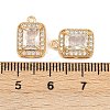 Brass Micro Pave Cubic Zirconia Charms KK-F906-12G-3