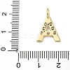 Brass Micro Pave Clear Cubic Zirconia Pendants KK-I476-01G-4
