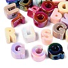 UV Plating Opaque Acrylic European Beads OACR-Q199-09-1