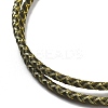 Polyester Cord Braided Necklace Makings MAK-L043-03G-14-2