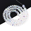 Electroplate Transparent Glass Beads Strands EGLA-N022-05B-C07-2