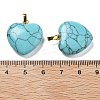 Synthetic Turquoise Pendants G-G956-B09-G-3