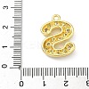 Brass Micro Pave Clear Cubic Zirconia Pendants KK-I476-02G-S-3