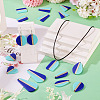 20Pcs 10 Styles Opaque Resin & Natural Wood Pendants RESI-TA0004-62-8