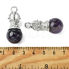 Natural Amethyst Pendants G-C114-04P-12-3
