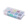 10 Colors Transparent Spray Painted Glass Beads DGLA-JP0001-11-2