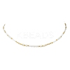 Boho Natural Cultured Freshwater Pearl & Round Seed Beaded Braided Necklaces for Women NJEW-JN06187-01-4