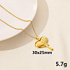 Vintage Stainless Steel Heart Pendant Lock Collarbone Chain Necklace for Women KO0043-2-1