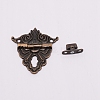 Iron Lock Catch Clasps IFIN-WH0034-22AB-1