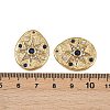 304 Stainless Steel Crystal Rhinestone & Dyed Natural Lapis Lazuli Pendants STAS-F322-14G-01-3