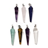 Natural Mixed Stone Pointed Pendants G-D089-01P-1