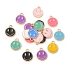 96Pcs 12 Colors Alloy Enamel Charms ENAM-FH0001-60-9